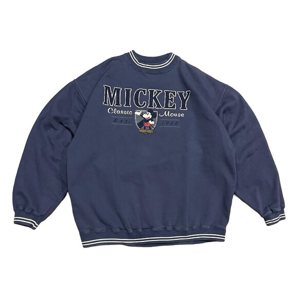 Disney Other - Vintage Disney Mickey Mouse Pullover Sweatshirt Mens XXL The Disney Store Blue